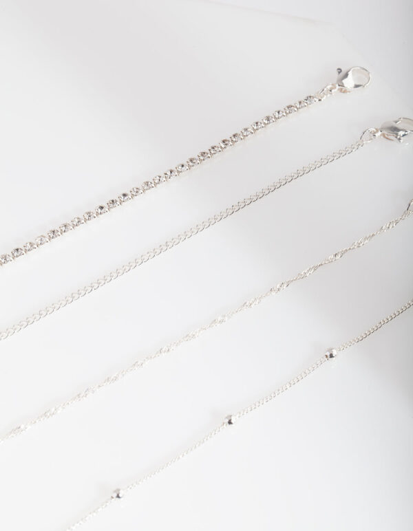 Twist Anklet Bracelet 4-Pack