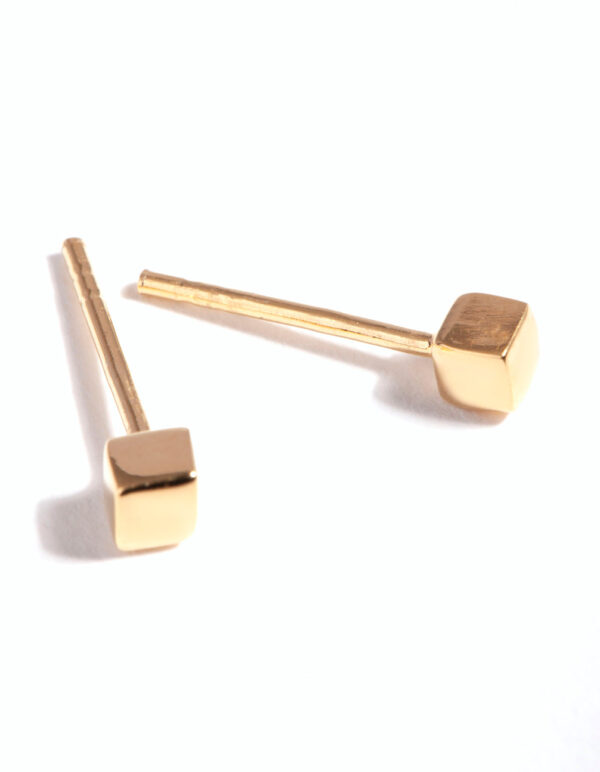 Mini Cube Stud Earrings