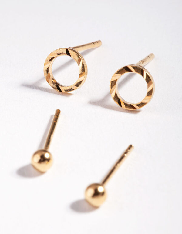 Textured Circle Stud Earring Pack