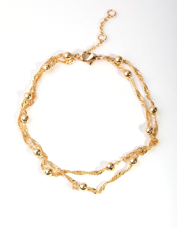Double Chain & Ball Bracelet