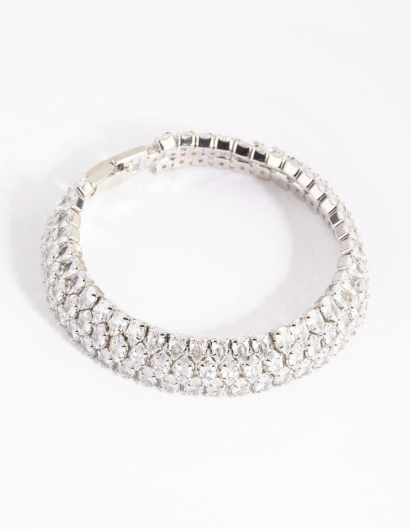 Rhodium  Tennis Bracelet