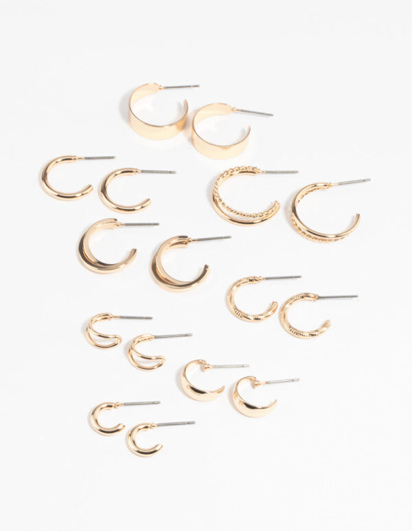 Simple Hoop Earring 8-Pack