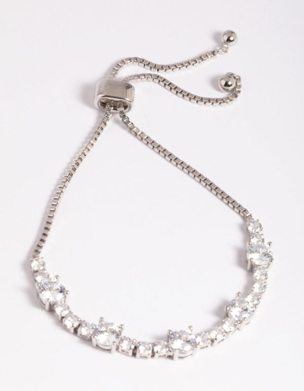 Rhodium  Tennis Bracelet