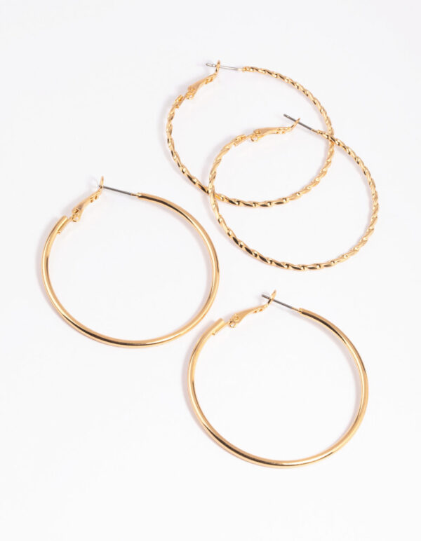 Twisted Hoop Earring Set