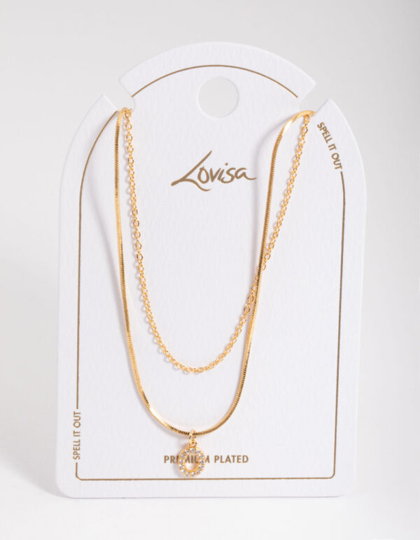 Letter O Layered Initial Necklace