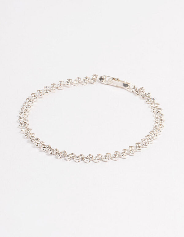 Double Dangle Petal Tennis Bracelet