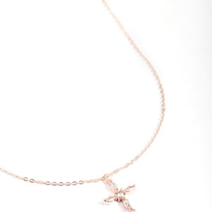 Rose Classic Cross Necklace