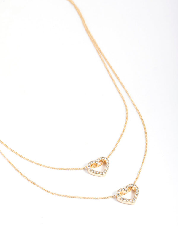 Double Open Heart Necklace