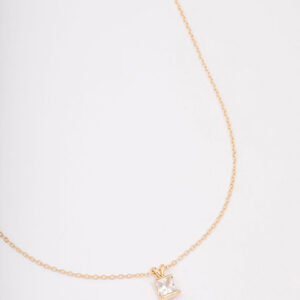Square Stone Short Necklace
