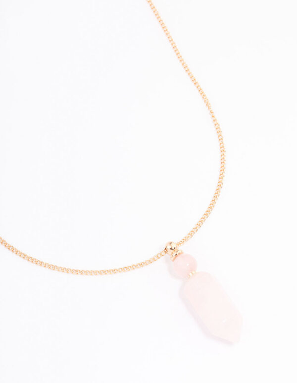 Rose Quartz Sphere Pendant Necklace