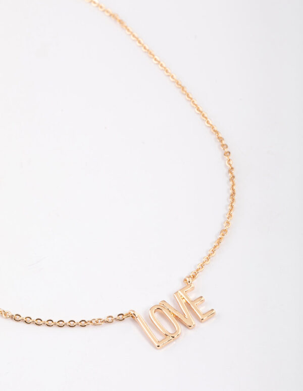 Black Letter Pendant Necklace
