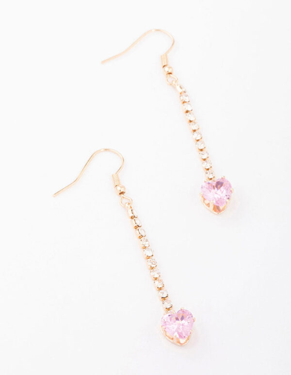 Pink Heart Earrings