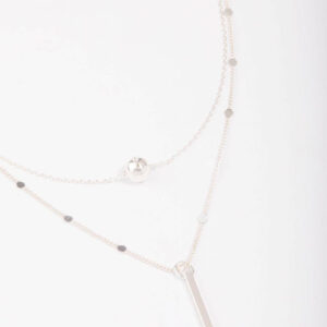 Bar & Ball Layered Necklace