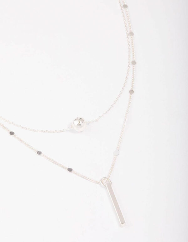 Bar & Ball Layered Necklace