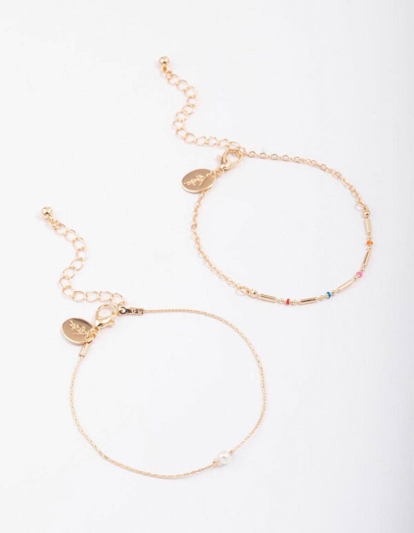 Bead & Pearl Chain Bracelet Pack