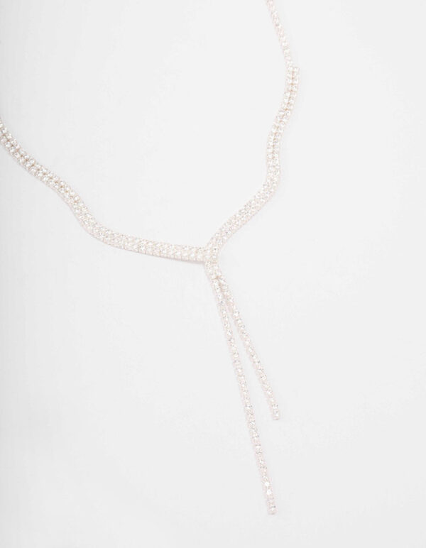 Fine Ribbon  Lariat Necklace