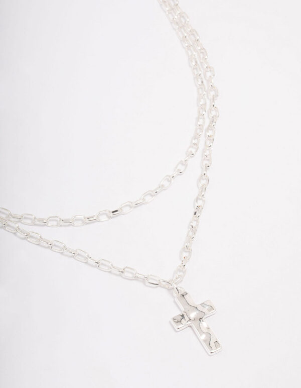Chunky Cross Layered Necklace