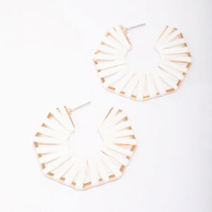 Octagon Wrapped Hoop Earrings
