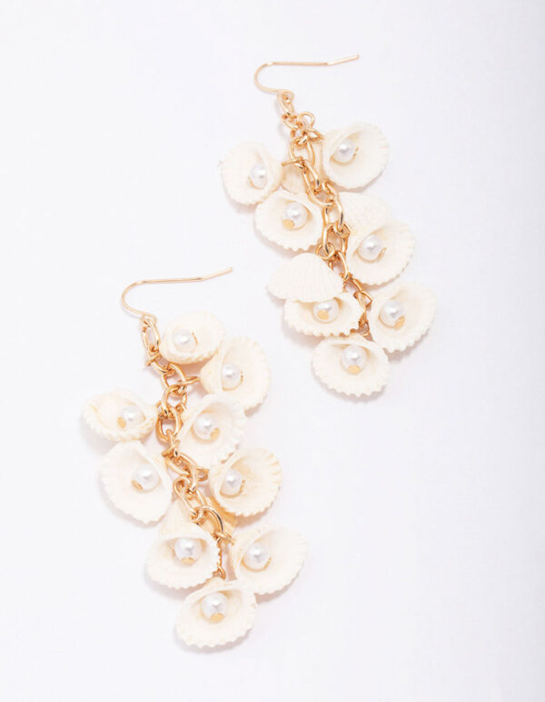 Flowing Shell Drip Earrings