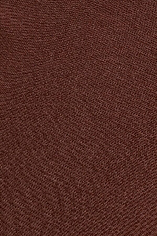 Brown Crop Top Square Neck Cotton Stretch - Image 6